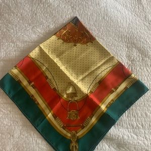 La Tour D’argent Rare late 80s Scarf- Never Worn, French Silk Generous 35x35